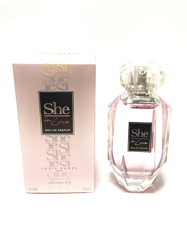 PARFÉMOVANÁ VODA LOUIS VARVEL: SHE IN LOVE - 100ML (ČERNÝ RYBÍZ, FRÉZIE, RŮŽE)